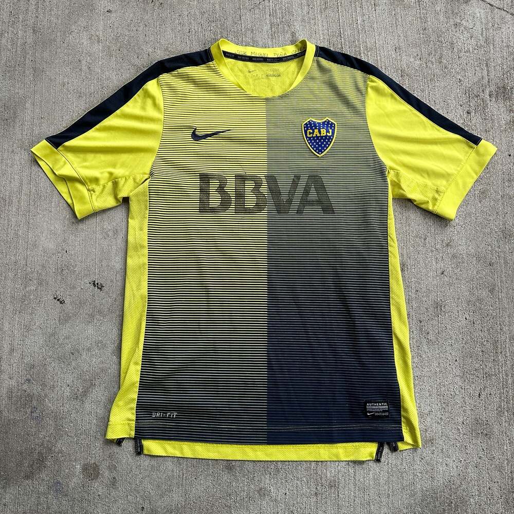 Nike Boca Juniors CABJ 2017 Pre-Match Training Jersey BBVA Size Medium